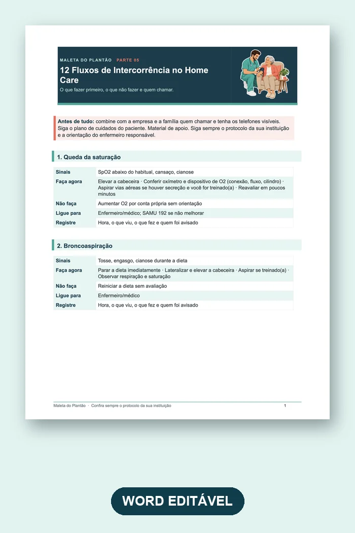 Intercorrências no home care